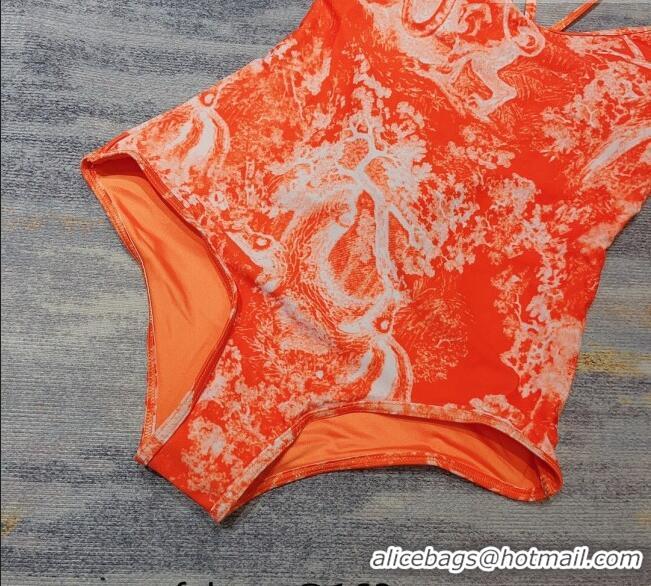 ​Promotional Dior Toile de Jouy One Piece Swimwear Fluorescent D0739 Orange 2023