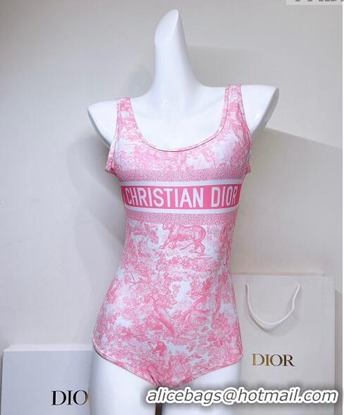 ​Unique Grade Dior Toile de Jouy One Piece Swimwear 0307 Pink 2023