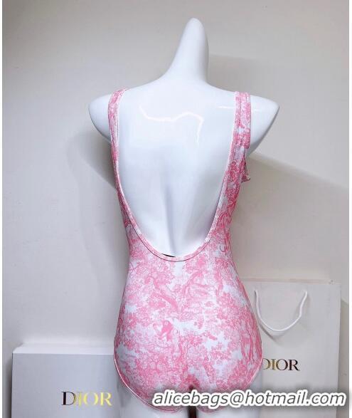 ​Unique Grade Dior Toile de Jouy One Piece Swimwear 0307 Pink 2023