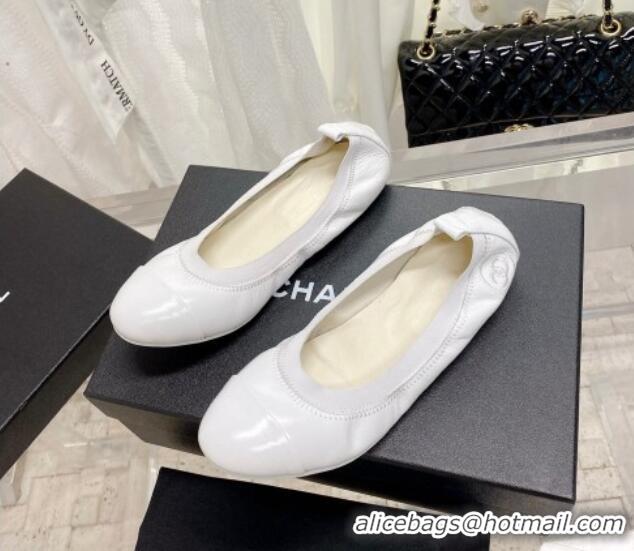 Trendy Design Chanel Calfskin Ballerinas Optic White 022744