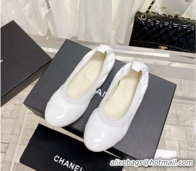 Trendy Design Chanel Calfskin Ballerinas Optic White 022744