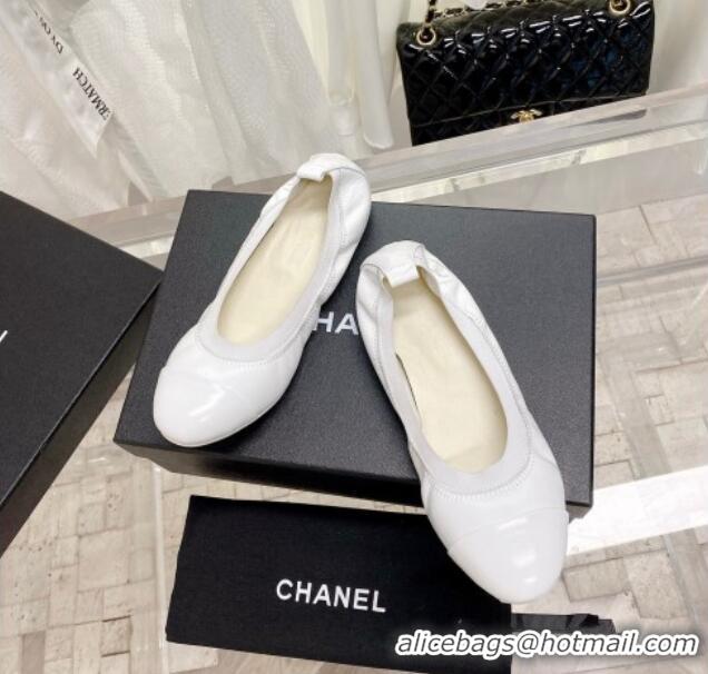 Trendy Design Chanel Calfskin Ballerinas Optic White 022744