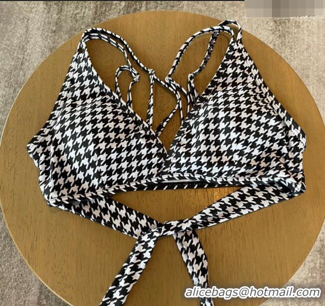 ​Buy Inexpensive Dior Houdtooth Swimwear 030767 White/Black 2023