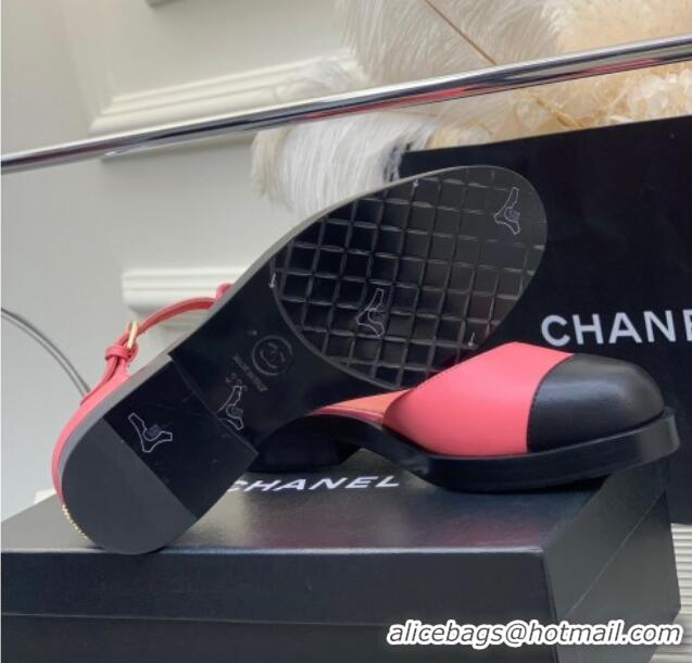 Classic Specials Chanel Shiny Goatskin Mary Janes Flat Shoe G39858 Pink 022812