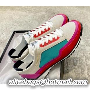 Stylish Chanel Fabric, Suede & Calfskin Sneakers G40012 Multicolor 030255