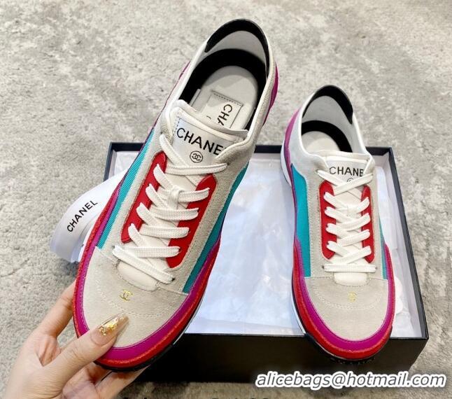 Stylish Chanel Fabric, Suede & Calfskin Sneakers G40012 Multicolor 030255