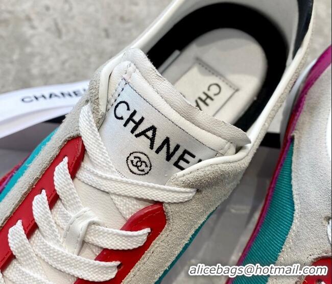 Stylish Chanel Fabric, Suede & Calfskin Sneakers G40012 Multicolor 030255