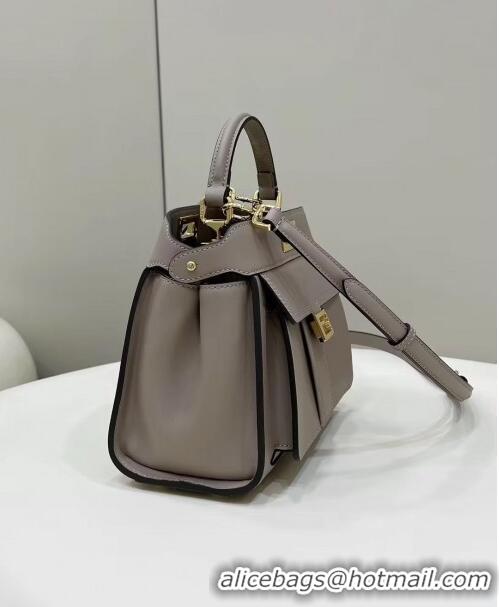 Best Price Fendi Peekaboo Mini Bag in Calf Leather 8596S Grey 2022