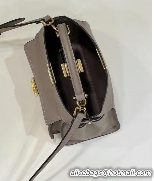 Best Price Fendi Peekaboo Mini Bag in Calf Leather 8596S Grey 2022