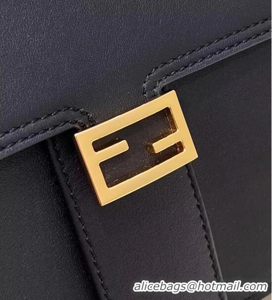 Unique Grade Fendi Peekaboo Mini Bag in Calf Leather 8596S Black 2022