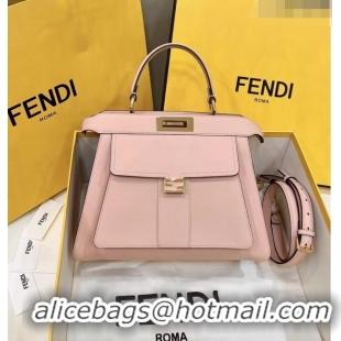 Top Quality Fendi Peekaboo Medium Bag in Calf Leather 8596M Pink 2022