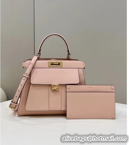 Top Quality Fendi Peekaboo Medium Bag in Calf Leather 8596M Pink 2022