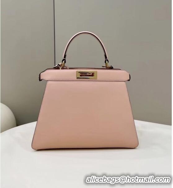 Top Quality Fendi Peekaboo Medium Bag in Calf Leather 8596M Pink 2022