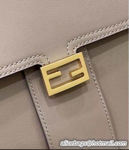 Super Quality Fendi Peekaboo Medium Bag in Calf Leather 8596M Grey 2022