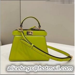 Top Grade Fendi Peekaboo ISeeU Petite Bag in Nappa Leather 80062 Acid Green 2023