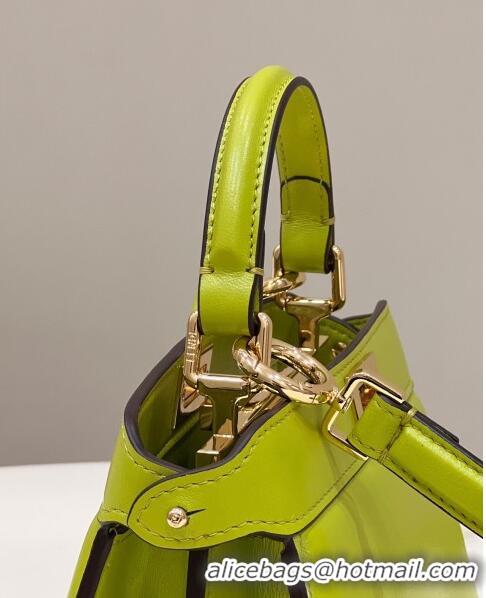 Top Grade Fendi Peekaboo ISeeU Petite Bag in Nappa Leather 80062 Acid Green 2023