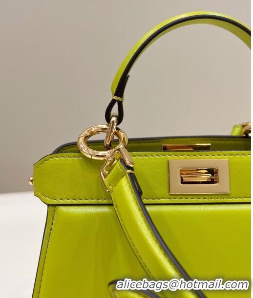 Top Grade Fendi Peekaboo ISeeU Petite Bag in Nappa Leather 80062 Acid Green 2023