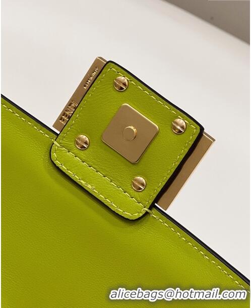 Top Quality Fendi Baguette Mini Nappa Leather Bag 0135AS Acid Green 2023