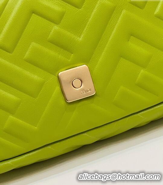 Top Quality Fendi Baguette Mini Nappa Leather Bag 0135AS Acid Green 2023