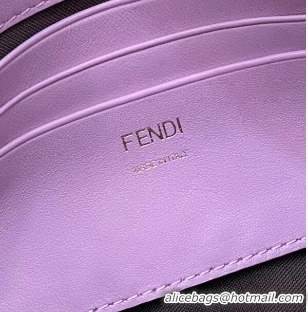 Top Quality Fendi Baguette Mini Nappa Leather Bag 0135AS Lilac Purple 2023