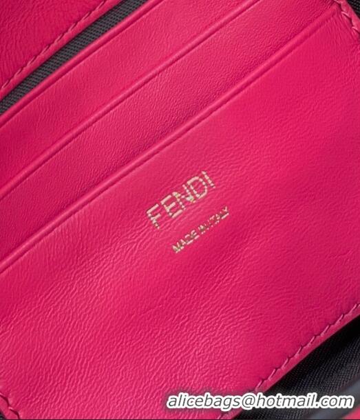 Promotional Grade Fendi Baguette Mini Nappa Leather Bag 0135AS Dark Pink 2023