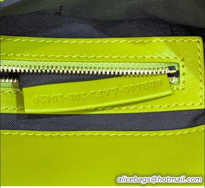 Top Quality Fendi Baguette Medium Nappa Leather Bag 0135AM Acid Green 2023