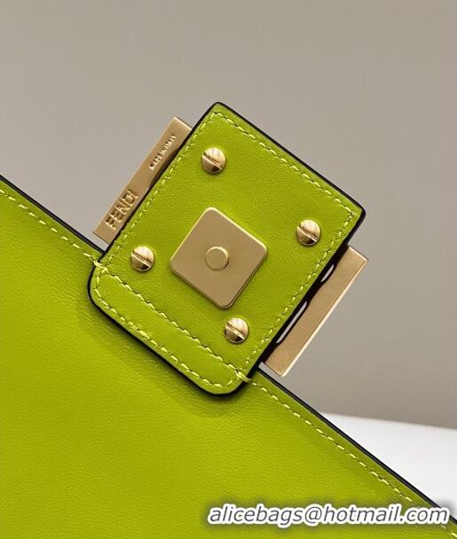 Top Quality Fendi Baguette Medium Nappa Leather Bag 0135AM Acid Green 2023