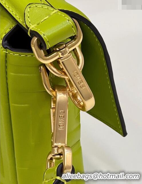 Top Quality Fendi Baguette Medium Nappa Leather Bag 0135AM Acid Green 2023