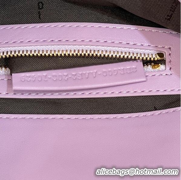 Buy Inexpensive Fendi Baguette Medium Nappa Leather Bag 0135AM Lilac Purple 2023