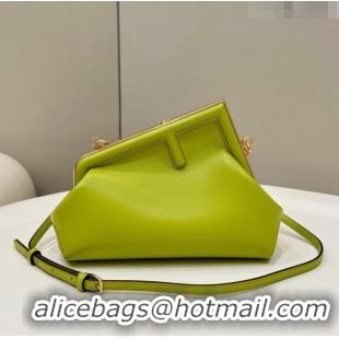 Top Quality Grade Fendi First Small Leather Bag 80018M Acid Green 2023