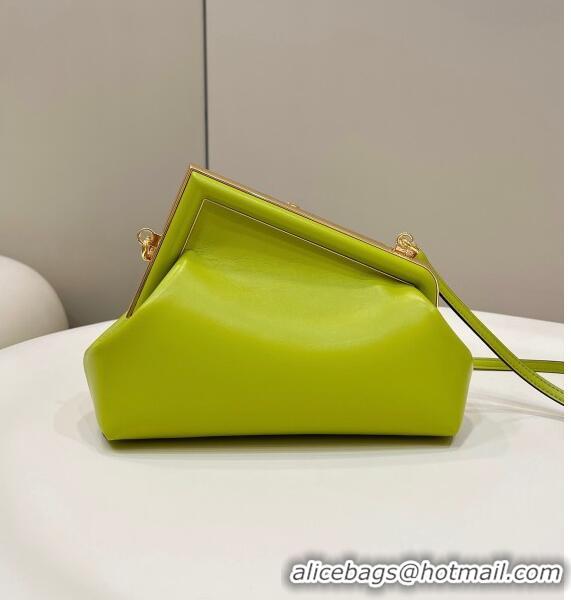 Top Quality Grade Fendi First Small Leather Bag 80018M Acid Green 2023