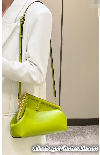 Top Quality Grade Fendi First Small Leather Bag 80018M Acid Green 2023