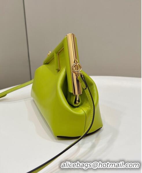 Top Quality Grade Fendi First Small Leather Bag 80018M Acid Green 2023