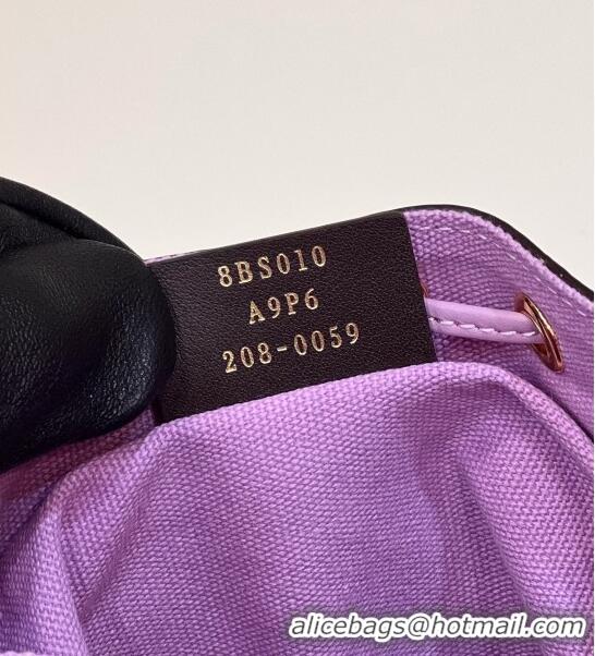 Top Quality Fendi Mon Tresor Mini Bucket Bag in FF Canvas 038D Lilac Purple 2023