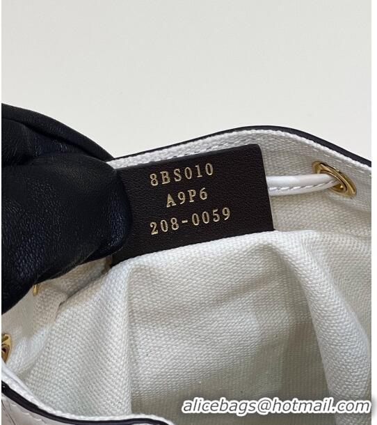 ​Top Promotional Fendi Mon Tresor Mini Bucket Bag in FF Canvas 038D White 2023