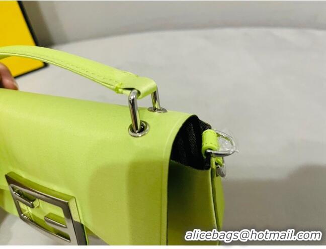 Affordable Price Fendi Baguette Mini Satin Bag 0108 Acid Green 2023