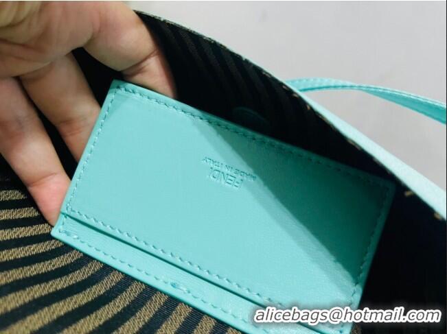 Promotional Fendi Baguette Mini Satin Bag 0108 Turquoise Blue 2023