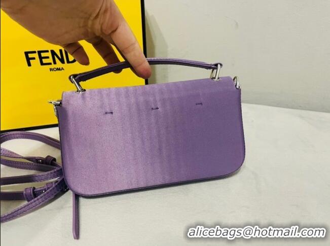 Traditional Specials Fendi Baguette Mini Satin Bag 0108 Purple 2023