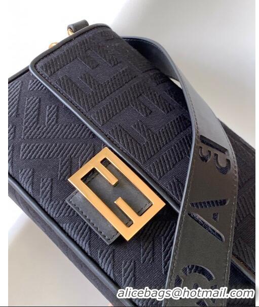 Trendy Design Fendi Baguette Medium Bag in FF Canvas FD1280 Black 2023