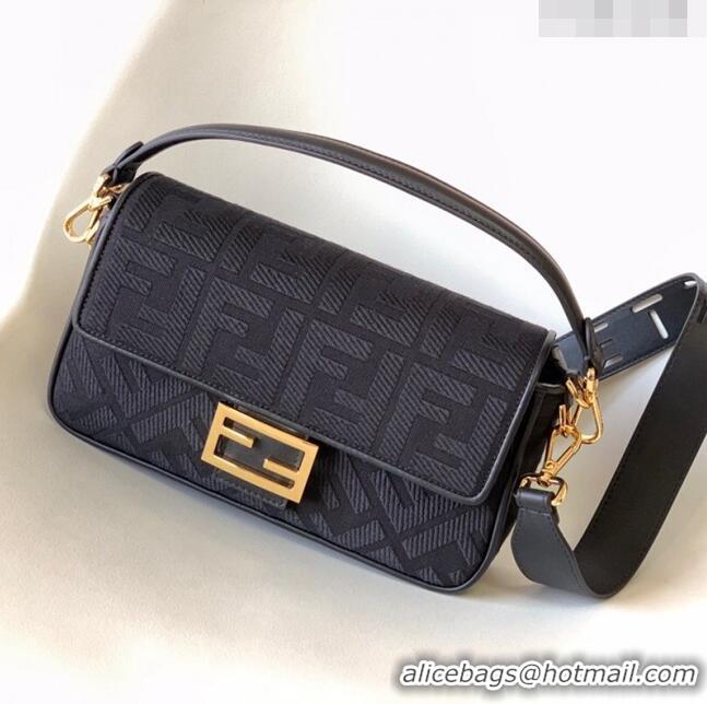 Trendy Design Fendi Baguette Medium Bag in FF Canvas FD1280 Black 2023