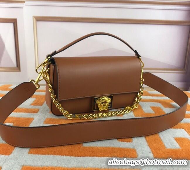 Promotional Versace x Fendi Leather Baguette Medium Bag 8820 Brown 2022