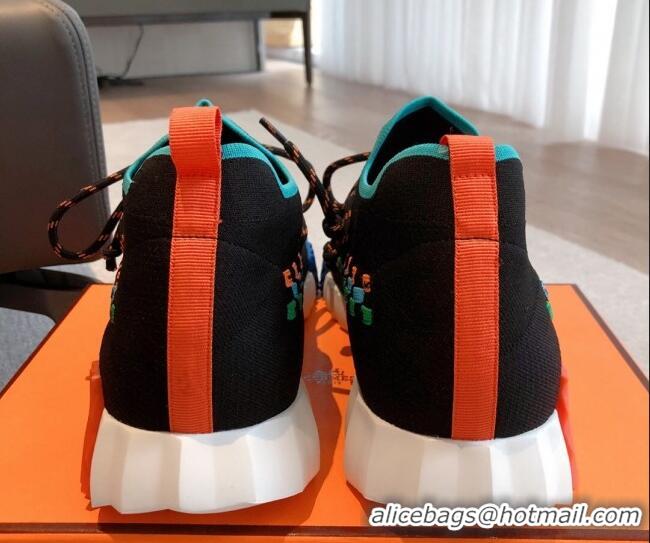 Pretty Style Hermes Flex Knit Sneakers Black/Blue 090923