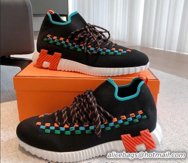 Pretty Style Hermes Flex Knit Sneakers Black/Blue 090923