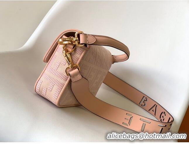 Super Quality Fendi Baguette Medium Bag in FF Canvas FD1280 Pink 2023