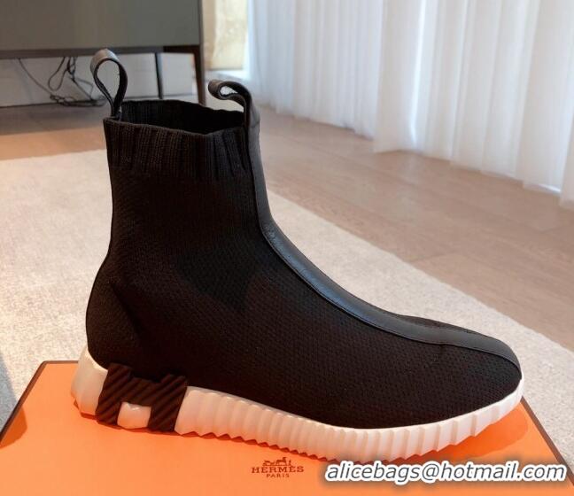 Purchase Hermes Bouncing Knit Ankle Boots Black 092180