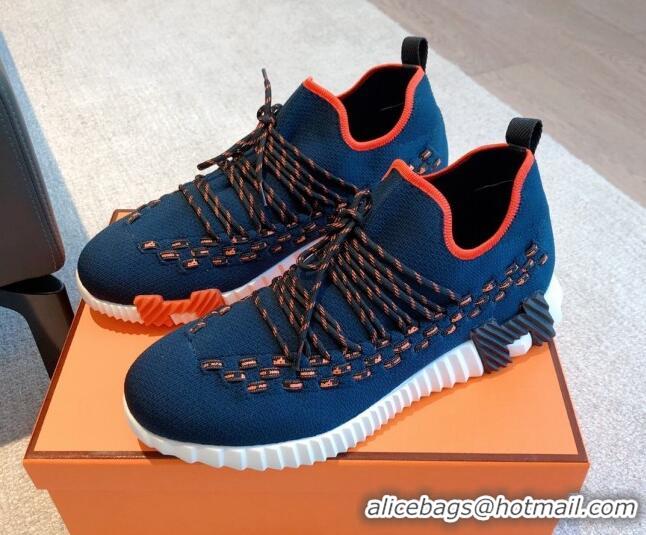 Best Price Hermes Flex Knit Sneakers Blue 092182