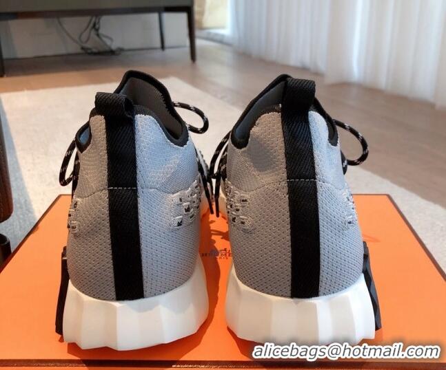 Most Popular Hermes Flex Knit Sneakers Grey 092184