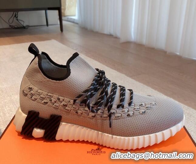 Most Popular Hermes Flex Knit Sneakers Grey 092184