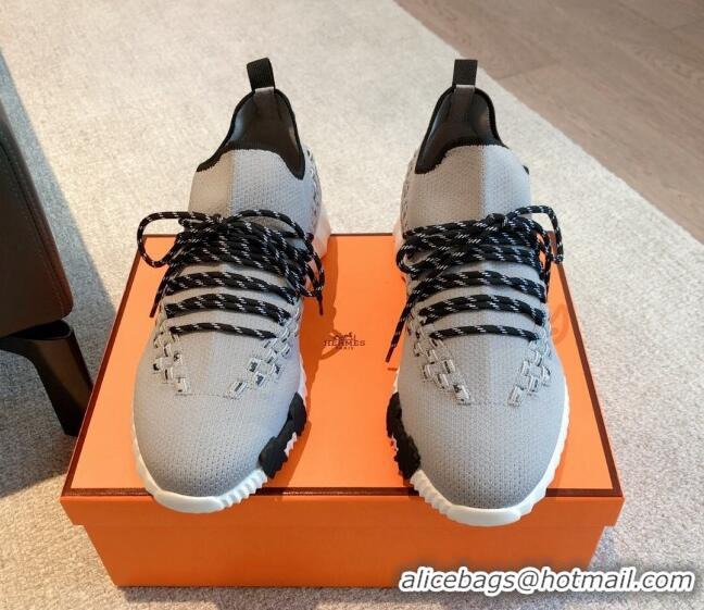 Most Popular Hermes Flex Knit Sneakers Grey 092184