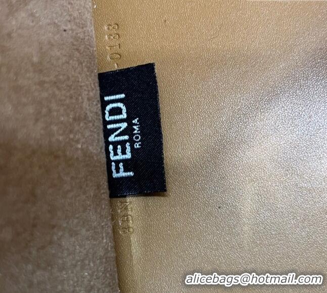 Reasonable Price Fendi Sunshine Metallic Leather Medium Shopper Bag 8372 Gold 2023